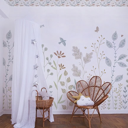 Painel de parede Porcelana Jardim