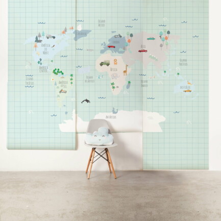 Painel de parede Mapa Mü Decor