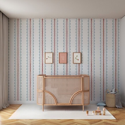 Papel de Parede Ondinhas Aquarelado