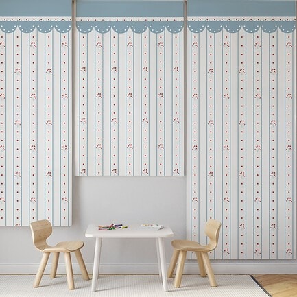 Papel de parede Doce Nostalgia com barrado