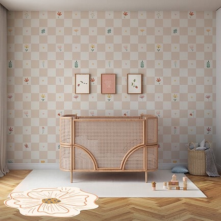 Papel de parede Damier Floral