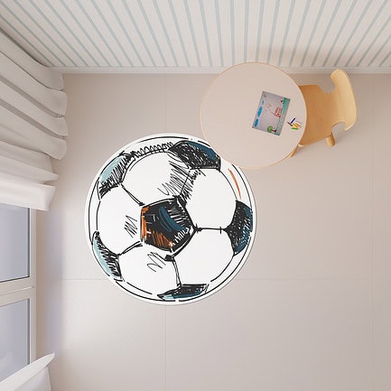 Tapete Playmat Bola de Futebol Sketch