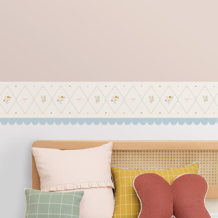 Barrado Adesivo Flor e Laço