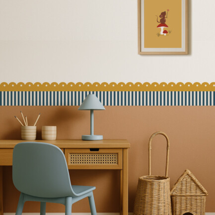 Barrado Adesivo Listrado com ondinha